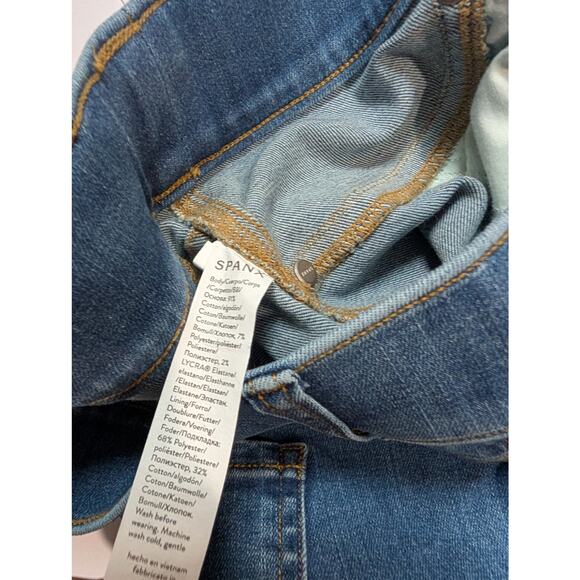 Spanx Jeans Womens Medium Blue Flare Leg Medium Wash - Picture 6 of 10